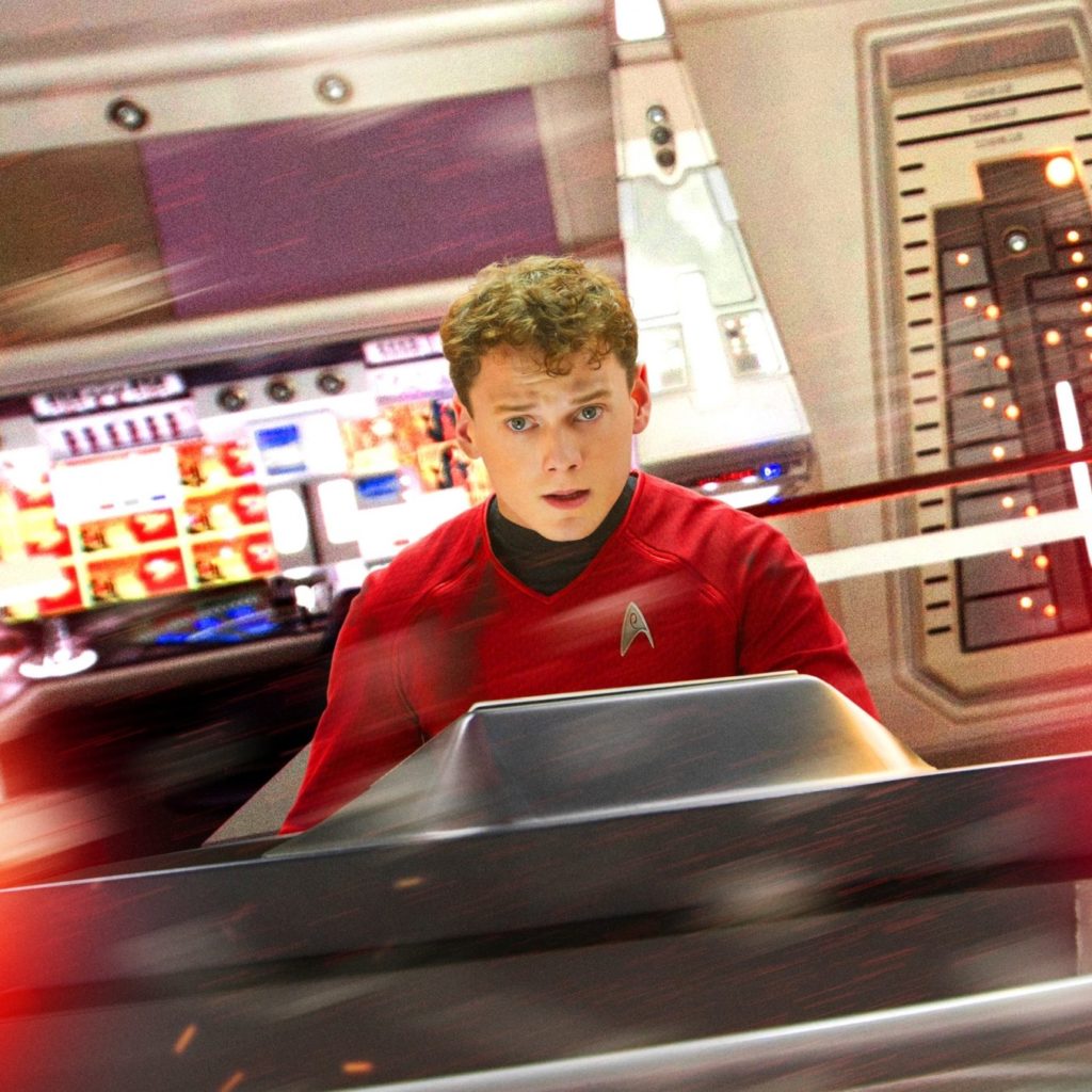 Anton Yelchin as Pavel Chekov in Star Trek.