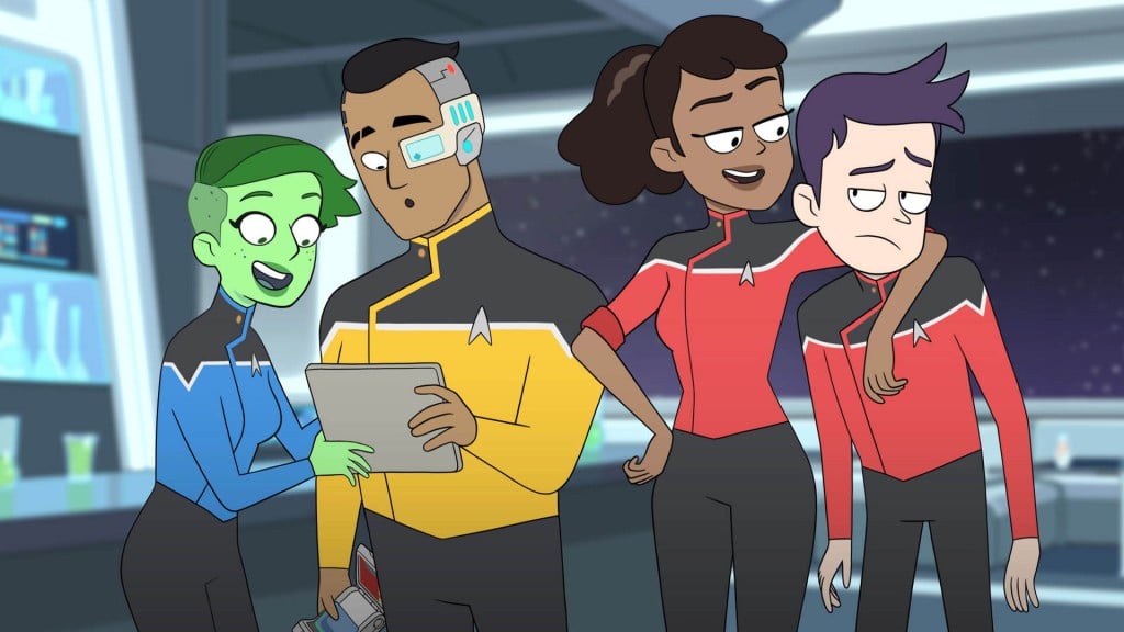 Animated image of a Star Trek crew